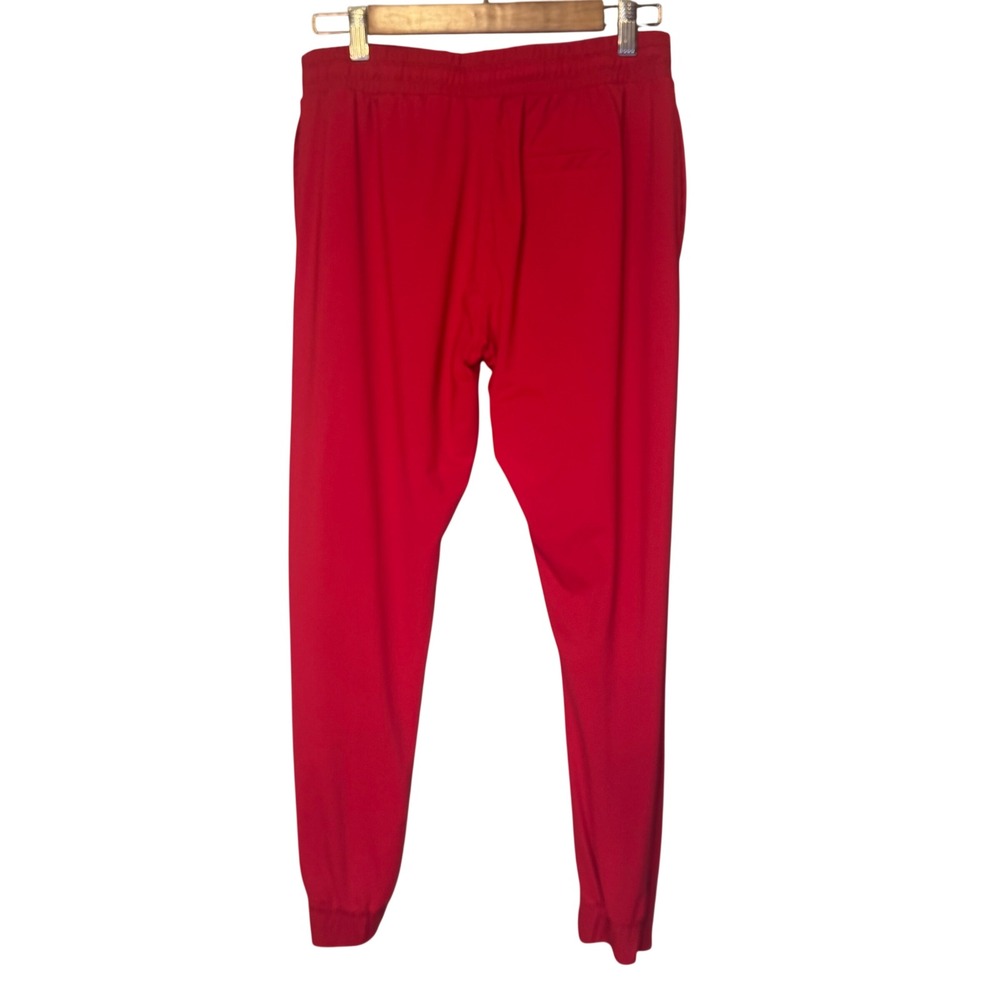 Zyia Active Red Unwind Joggers Size S Gold Ankle Zip Stretch Pants Zipper - Picture 4 of 8